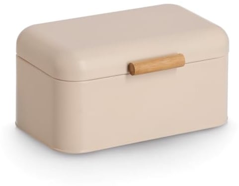 Zeller Brotkasten, Metall/Bambus, beige