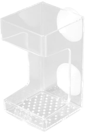 Fish Tank Feeder, Aquarium Feeder, Suction Cup Aquarium Feeding Dish, Fish Tank Food Container, Clear Fishes Tanks Food Dish | for Turtle Betta Tetras Shrimp Saltwater Freshwater Office Home