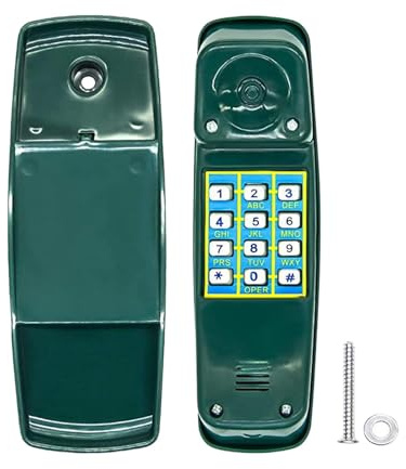 Spielzeugtelefon Kinder Telefon Klettergerüst Outdoor Zubehör mit Zahlenfunktion Aus Langlebigem Material für Spielhaus Garten Freizeitpark, Grün