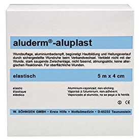 1x Söhngen aluderm-aluplast Wundverbandpflaster, elastisches Pflaster, 5 m x 4 cm