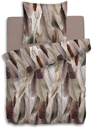 Heckett Lane Hecket Lane Wende- Bettwäsche Flanell (w Biber) 135x200 80x80 taupe (Hollie)