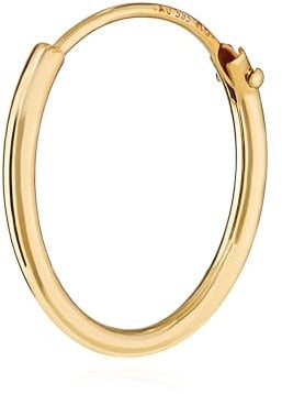 NKlaus 585er 14 Karat echt GOLD Einzel HERREN Creole Ohrring Ohrschmuck Ohrhänger 15mm 1747