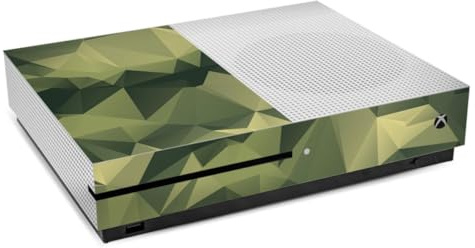 DeinDesign Skin kompatibel mit Microsoft Xbox One S Folie Sticker Camouflage Tarnmuster Black & Bold