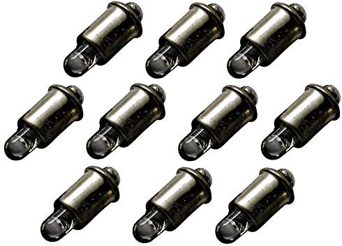 10x LED MS4 Lämpchen Birnchen Birne 12V - kaltweiß blau grün rot (grün)