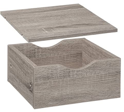 Five - Tiroir et Tablette pour étagère Coloris Gris 31 x 31cm Mix n' modul