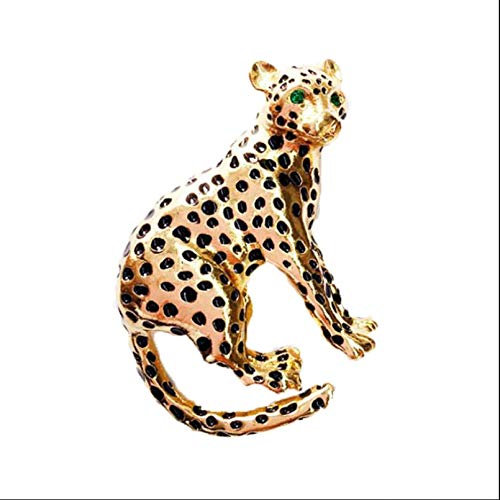 BAJIE Broche Nouvelle Broche imprimé léopard Broche Animal rétro Mignon Cadeau de Noël