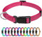 TagME Collier pour Chien, Collier en Nylon Réfléchissant Réglable Classique Convient pour Chiot, Rose Vif, 1.5cm Largeur