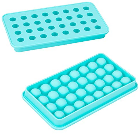 bremermann 32er Silikon-Eiskugelform, 2er-Set // 2 Stück für je 32 kleine Eisbälle ca. Ø 1,2 cm // Eisbereiter