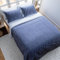 LERUUM Bettwäsche Set 155x220 Winter Baumwolle Teenager Jungen Blau-Weiß Gestreift Geometrisch Bettbezug mit 1 Kopfkissenbezug 80x80cm