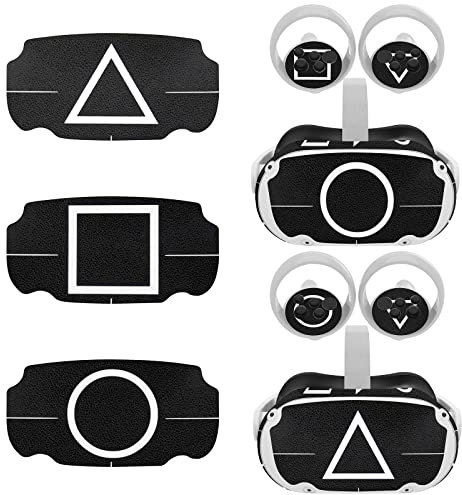 Geekria VR-Headset & Controller-Griffhülle, kompatibel mit Oculus Quest 2, Schutzhülle, schützender, langlebiger, kratzfester Oculus Quest 2-Aufkleber Squid