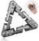 Zolunu Infinite Flip Fidget Toys, Metall Dreiecke Sensory Hand Fidget Spielzeug für Erwachsene Kinder Angst Stress Relief Spielzeug (Grau)