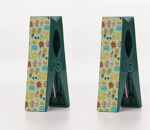 2 clips grandes para playa, playa, playa, yate, cochecito, accesorios, barco, camping, cometa, vela, surf, gimnasio, cocina, jardín, accesorios, regalo, cumpleaños, noches suaves (verde)