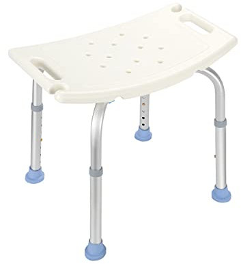 Randaco Duschhocker für Senioren,Duschstuhl,Rutschfester Badezimmerhocker,höhenverstellbar,belastbar bis 136 kg,Robuster Duschhocker