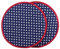The Norfolk Sewing Company Hob Cover Betty Navy Blue with White Spots 37cm Chefs Pad AGA Compatible - Pair
