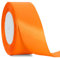TONIFUL 4 cm x 22 m breites orangefarbenes Satinband, solide Stoffbänder für Hochzeit, Auto, Dekoration, Stuhlschärpe, Basteln, Geschenkverpackung, Schneideremonie, Tischschleifen, Blumennähen,