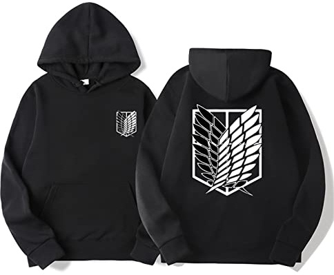 zhedu Anime AOT Merch Scout Regiment Bedruckte Hoodies Kapuzen-Sweatshirts Gemütliche Oberteile Pullover