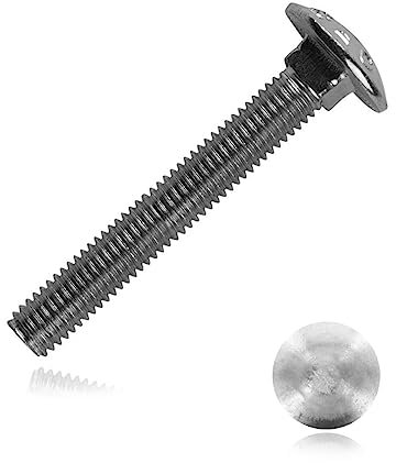 100x Flachrundschrauben mit Vierkantansatz M10x100 EdelstahlA2 Vollgewinde DIN 603
