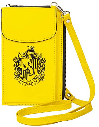 Harry Potter Umhängetasche für Geld und Handy Geldbeutel Handytasche Gryffindor Slytherin Ravenclaw (HUFFLEPUFF)