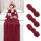 Showgeous 3 Stück Käsetuch Tischläufer Burgunderroter, 90 x 300 cm Tischläufer Boho Style Rustikaler Seihtuch Gaze Stoff Tischdekoration für Vintage Hochzeit Geburtstage Babyparty Urlaub Party