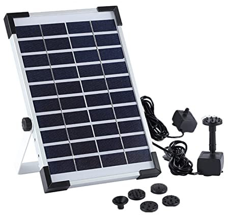Kit de Fuente de bambú con Bomba, Fuente de Agua Solar de bambú, decoración de jardín japonés con Bomba, Fuente de bambú para baño de pájaros, Cascada de jardín Zen, caño para Estanque Zen al Aire