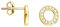 SOFIA MILANI - Damen Ohrringe 925 Silber - golden/vergoldet - mit Zirkonia Steinen - Kreis Rund Ohrstecker - E2446