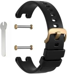 Bracelet en silicone bracelet de remplacement for Garmin Lily smartwatch accessoires montres (Color : Black)