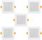 Maclean MCE373 S LED Licht-Panel Einbaustrahler 5-er Pack Deckenstrahler Deckenspot Deckenleuchte Decken-Strahler Einbauleuchte (5-er Pack 9W Einbaustrahler, Eckig)