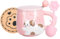 Tasse de chat,Tasse à café mignonne en céramique,avec couvercle en forme de chat 3D et cuillère,pour thé, lait, chocolat chaud, cadeau pour Noël, anniversaire pour filles et femmes (Rose Cat)