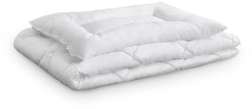 Ehrenkind® Kinder-Steppbetten-Set Flora | 100% nachwachsende Rohstoffe | Kinder-Decke + Kissen | Standard 100 by Oeko-TEX | Decke 100x135 cm Kissen 40x60 cm