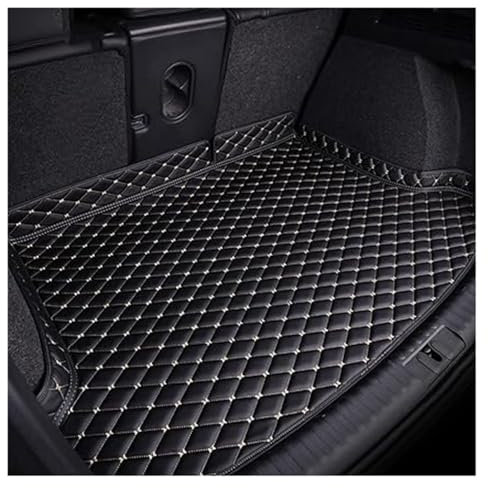 MNBHJGR Auto Leder Kofferraummatte für BMW X3 G01 2018-2024, rutschfest Kofferraumwanne Kofferraum Schutzmatte Kofferraumschutz Interieur ZubehöR,C/Black Gold