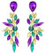 Clearine Pendientes de boda nupciales de cristal lágrima marquesa racimo Bling pendientes colgantes para mujer Karbeval de colores tono dorado, Cristal Acero aleado