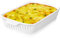 CYEER Teglia da forno grande, 38 x 23 x 8 cm, in ceramica, rettangolare, per lasagne, in ceramica, con manici per sformati, tiramisù, lasagne (bianco)
