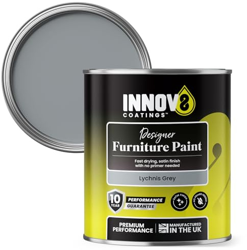 INNOV8 COATINGS DESIGNER FURNITURE PAINT - 750 ml - Satin Finish - Lychnis Grey