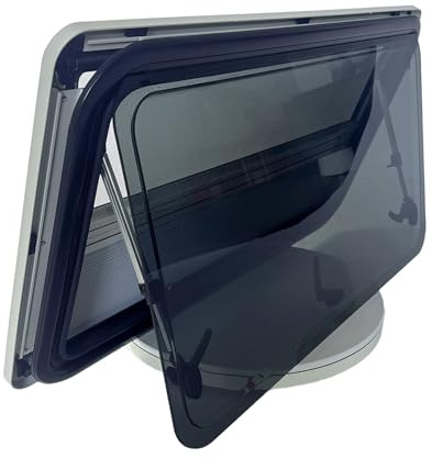 700x400mm Wohnwagen / Camper / Wohnmobil Fenster - Ausstellfenster | Wohnmobilfenster Externes Push Fenster mit Integriertem Rollo und Fliegengitter für Alle Arten von Fahrzeugen