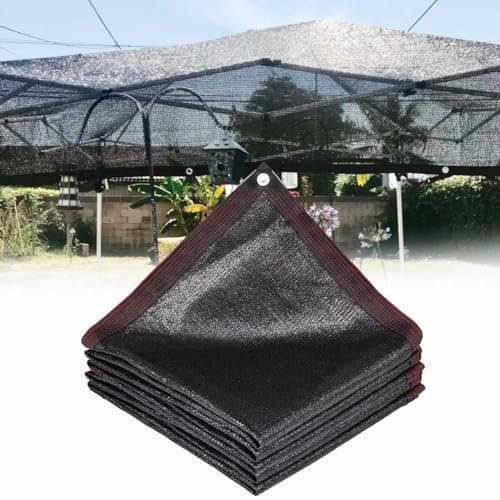 Schattennetz, schwarzer Sonnenschutzstoff, 3 x 2 m, 4 x 5 m, 5 x 6 m, mit Ösen, für Terrasse, Pergola, Gewächshaus, Terrassenpflanze, Schattenabdeckung, Segel