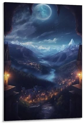 Sarah J. Maas Buchkunst, ein Hof der Dornen und Rosen, Velaris, Poster, 1 Kunstposter, Leinwand, Gemälde, Dekor, Wanddruck, Foto, Zuhause, moderne dekorative Poster, 60 x 90 cm