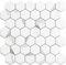 OYASIMI 10 PCS Hexagon Stick on Tiles for Kitchen Wall, Heat Resistant Self Adhensive Backsplash PVC Smart Tiles, 12'' Marble White Waterproof Peel and Stick Wall Tile for Bathroom
