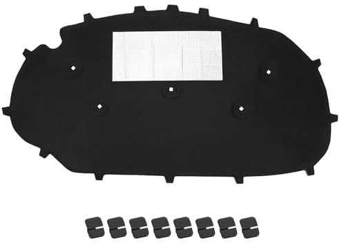 QWORK® Dämmatte Motorhaube, Motorraumdämmatte mit Clips, Kompatibel mit VW Golf 6 Motorhaube