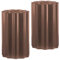 PULLMER Rasenkante Kunststoff, Beeteinfassung, Beetumrandung, Rasenbegrenzung ((2Pack) Braun, 9m x 25cm)