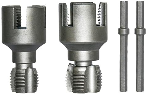 Pipe Thread Cutting Tool, Rohrgewindeschneider, Wasserrohr -Gewindeöffner, interner externer Gewindeöffner, Gewindeschneider 1/2 zoll, 3/4 zoll Innengewinde für Rohrverbindungen (2PCS)