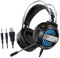 KOMBIUDA 1 Pieza Auriculares Gaming Micrófono Cancelación de Ruido Telescópico y Almohadillas Transpirables Headset USB Uso Oficina y Standard