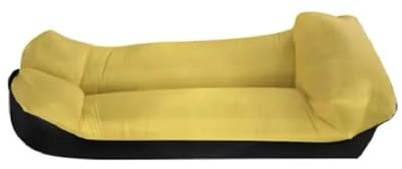 Ryhapm Trend Outdoor Products Fast Unfaltable Air Sofa Bett Schlafsack Aufblasbarer Luftsack Lazy Bag Strandsofa 230 x 70 cm (Gelb)