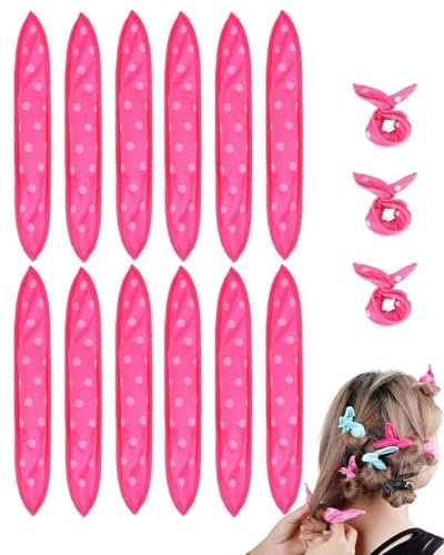 FUGLUS Lockenwickler aus Schaumstoff,12 pcs Schlaf Lockenwickler,lockenwickler über nacht,Schlafen in Rollen,weiche Schwammpolster Lockenwickler zum Schlafen für Kinder und Frauen