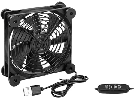 MISUVRSE USB-Lüfter mit Schaltern, 5 V, Gleichstrom, 5 V, mit Schaltern, für Heimbüro, Netzwerkgeräte, Ton, Video, Gaming, PC und Laptop, USB-betriebener Ventilator