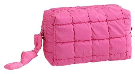 Kosmetik Organizer Tasche Großes Fassungsvermögen, Robust Und Modern | Reise Aufbewahrung Tasche Gesteppt für Lippenstifte Lotion Mutter Freundin Schüler Studentenwohnheim Camping Dating