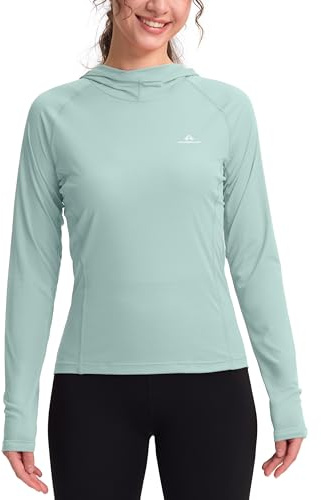 Pioneer Camp Ultraleichtes Wandershirt Damen Langarm Schnelltrocknend | Mit Polygiene StayFresh Technologie, Antistatisch, Daumenlöcher, Öffnung für den Pferdeschwanz, für Laufen und Trekking