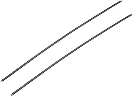 sourcing map 2 Stück 0,4 mm Drahtdurchmesser, 3 mm Außendurchmesser, 300 mm Freie Länge Federstahl Kleine Doppelhaken Zugfeder