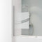 Schulte pare-baignoire 80 x 140 cm, profilé aspect chromé, montage gauche droite, 1 volet pivotant rabattable pliant 180° contre le mur, verre de sécurité 5mm sérigraphié, joint d'étanchéité