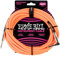 Ernie Ball 25 ft Braided Straight / Angle Instrument Cable - Neon Orange