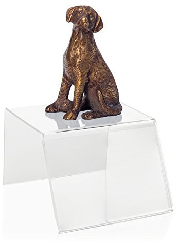 U-Ständer aus PLEXIGLAS® (10.5x7.5x7.5cm) mit DIN A7 (Querformat) Werbeaufsteller (Einschub) als Deko-Podest/Winkel für Ausstellung, Vitrine und Schaufenster
